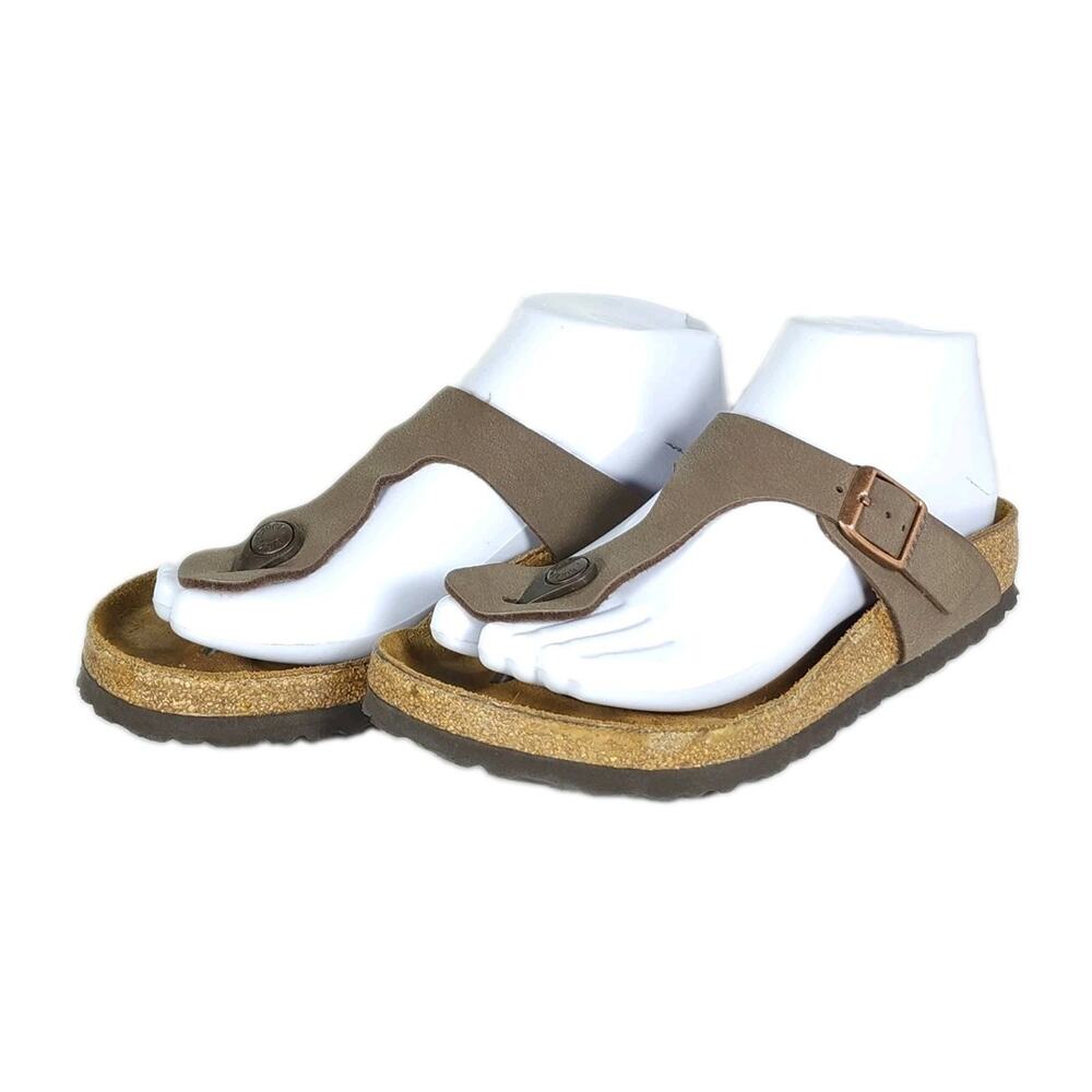 Birkenstock Women's Gizeh EU36 US5 Mocha Birkibuc T-strap Thong Sandals
